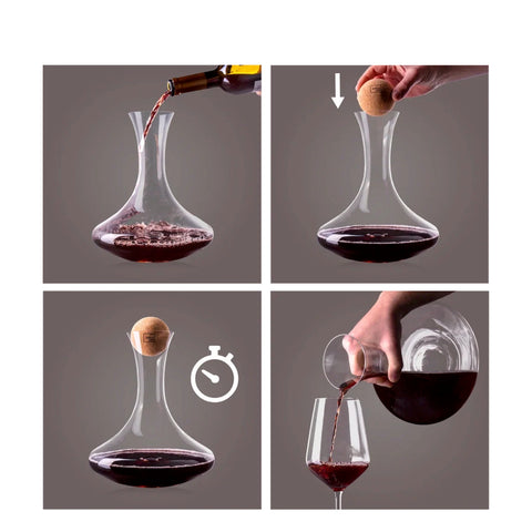 Carafe avec bouchon en liège 75 cl, Vacu-Vin