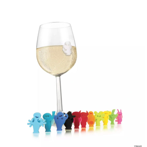 Marques verres, Glass Marker Party People, 12 pièces, Vacu Vin