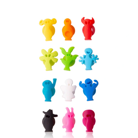 Marques verres, Glass Marker Party People, 12 pièces, Vacu Vin