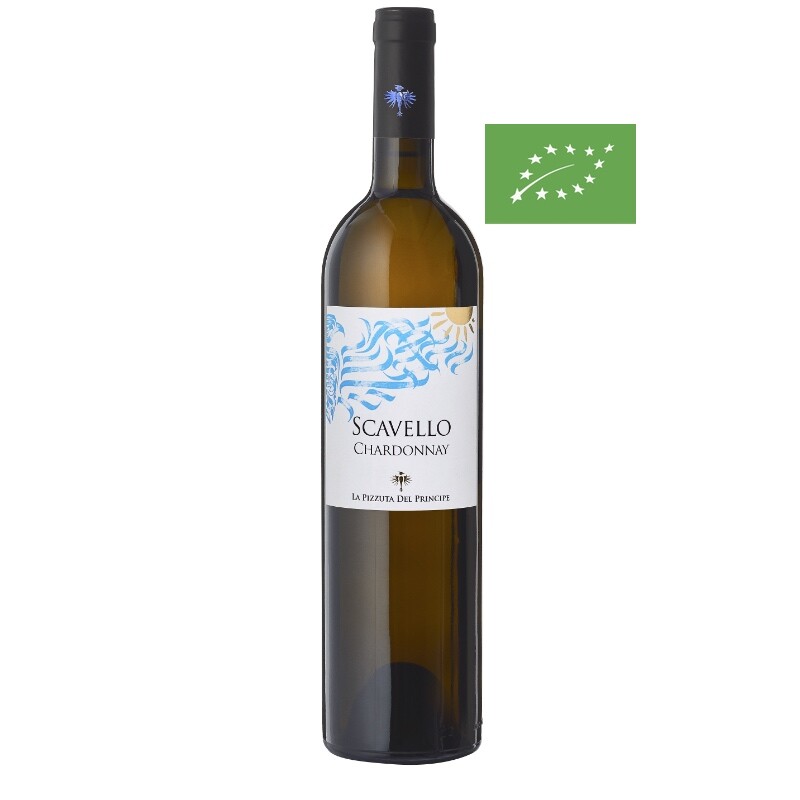 Bouteille de 75 cl de Scavello Chardonnay 2019, Val di Neto du Domaine La Pizzuta del Principe en Calabre.