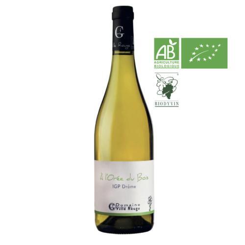 Bouteille de 75 cl de vin blanc 2023, Drôme IGP rouge du Domaine de la Ville Rouge. Vin en Biodynamie.